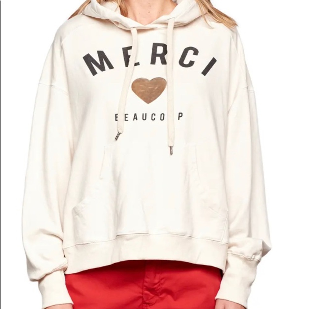 Sundry Merci Beaucoup Graphic Hoodie